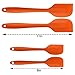 Silicone Spatula,Xpatee 4-piece 600ºF Heat-Resistant Baking Spatulas Non-stick Flexible Rubber Spatulas with Stainless Steel Core (Orange)