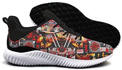 dkkdiehgk Treasures Synonyms Dictionary Firefighter Women's 2018 Casual Trainers Cute Black