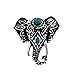 XILALU 8PCS/Set Bohemian Elephant Midi Ring Set Steampunk Turquoise Knuckle Rings