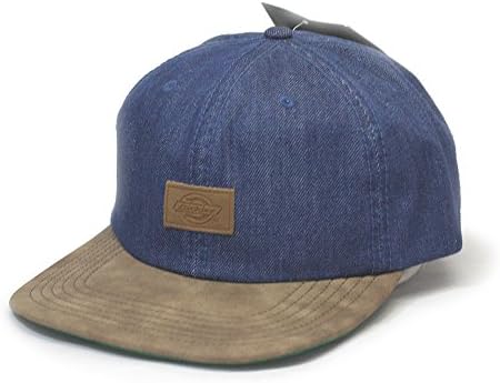 Dickies Denim/Canvas Leather Bill Slouch Adjustable Snapback Baseball Cap