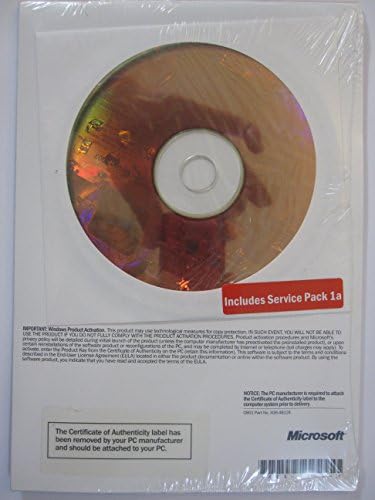 Microsoft Windows XP Professional SP1 for System Builders - 1 Pack