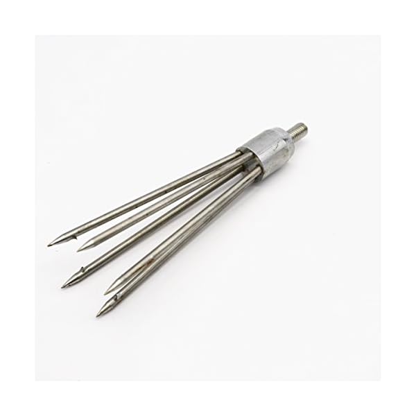 MAYMII-M8-5-Prong-Fishing-Fork-Fish-Frog-Eel-Salmon-Barbed-Stainless-Fish-Spear-Long-Nut MAYMII-M8-5-Prong-Fishing-Fork-Fish-Frog-Eel-Salmon-Barbed-Stainless-Fish-Spear-Long-Nut