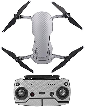 DJI Mavic Air Drone Stickers Set, Carbon Fiber Camouflage Doodle Skull Styles, for Drone Body Battery Remote Controller, 3M Skin Wrap Decal Sticker Cover Protector for Mavic Air (Gray Carbon Fiber)