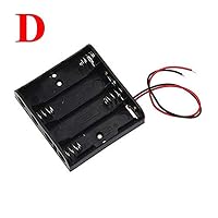 TADAMI AA Size Power Battery Storage Holder Case Plastic Box Leads with 1 2 3 4 Slots (D)