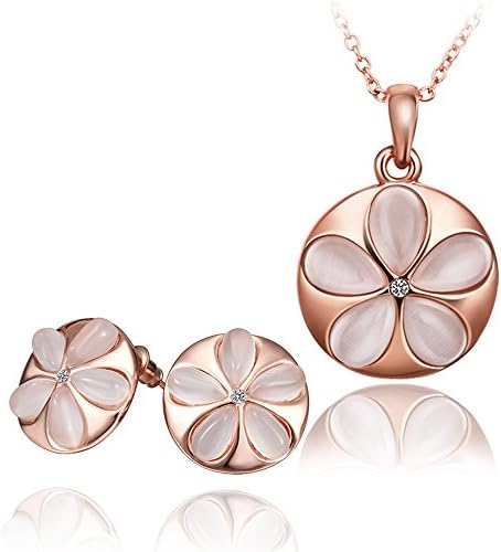 Antique Elegant Style Womens Necklace Earrings Set "Golden Age"