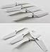 BTG 24PCS Propellers Props for JJRC H37 Drone Quadcopter Spare Parts White Color