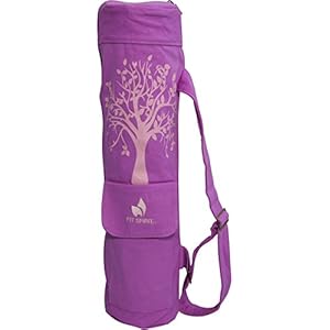 Fit Spirit Tree of Life Exercise Yoga Mat Bag w/ 2 Cargo Pockets – Choose Your Color (MAT IS NOT INCLUDED)