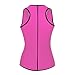FeelinGirl Neoprene Sauna Suit - Sauna Tank Top Vest with Adjustable Shaper Trainer Belt 3X-Large, Pink