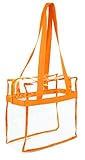 Clear 12 x 12 x 6 NFL Stadium Approved Tote Bag with 35