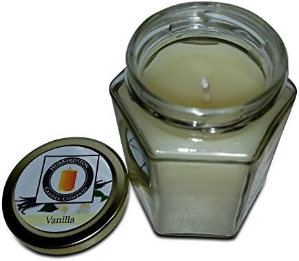 Vanilla Scented 100% Beeswax Jar Candle, 8 Ounce Hand Poured by Hubbardston Candle Company