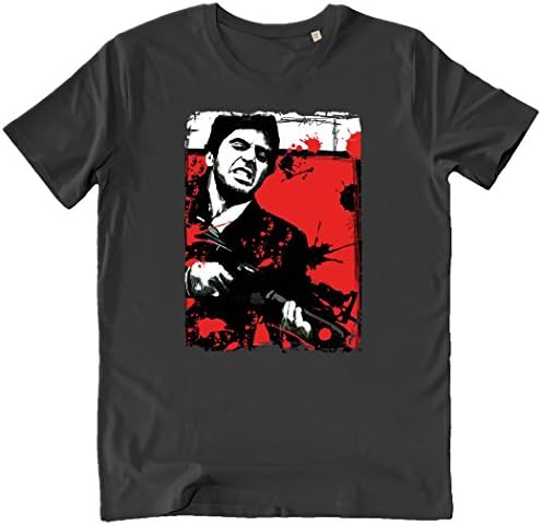 Pushertees-Store - T-Shirt Man Anthracite - Scarface Bang Bang - Al Pacino Tony Montana - Cinema Collection Vintage Movie