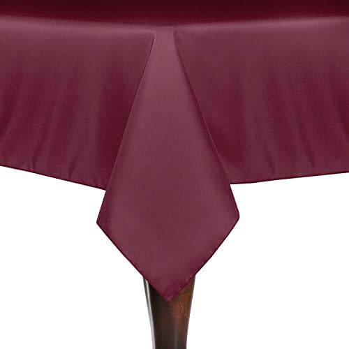 Ultimate Textile 72 x 72-Inch Square Polyester Linen Tablecloth Raspberry Red