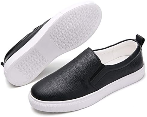 YZHYXS Women White Shoes Slip on Flats Penny Loafers Leather Fashion Casual Walking Sneakers