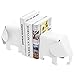 Modern Elephant Shaped Decorative Metal Bookends, Office or Home Decorations, Set of 2, White