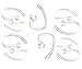 JNSA Ear Hook Bluetooth Loop Clip Replacement 5 Size 10PCS, Fit for Plantronics Samsung LG etc. 5.5mm – 8.5 mm Earphone Universal Design 5.6mm 6mm 6.5mm 7mm 8mm 8.5mm Earhook Earclip Clearthumb 1