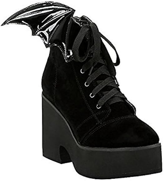 bat wing heels