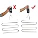 Myfolrena Pants Hangers S-Shaped Jeans Clothes Organizer for Closet Space Saving Slack Trousers Hangers Stainless Steel Hangers (8-Pack)