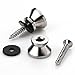 Guitar Bass End pin Strap Buttons Locks Cushion Screws Chrome Metal Pack of 16