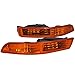 SPEC-D TUNING Amber Lens Bumper Lights Compatible with 1994-1997 Acura Integra L+R Pair Assembly