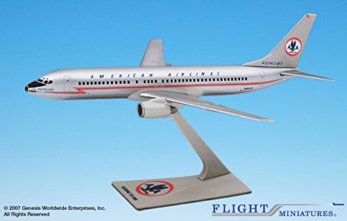 American "Astrojet" 737-800 Airplane Miniature Model Snap Fit Kit 1:200 Part# ABO-73780H-200