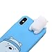 iPhone X Case, Umiko(TM) 3D Cartoon Animals Super Cute Funny We Bare Bears Ice Polar Bear Soft Silicone Case Skin for Apple iPhone X iPhone 10 (2017) Kid, Blue