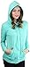 ToBeInStyle Women's Thin L.S. Drawstring Hooded Sweatshirt - Mint - Medium