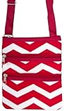 World Traveler Red Chevron Small Hipster Cross-Body Bag