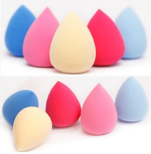 Leegoal Pro Beauty Makeup Sponge Blender Flawless Smooth Shaped Water Droplets Puff (Random Color)