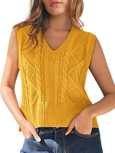 トップス CASHMERE V NECK PULLOVER KNIT VEST Generic Cashmere Vest for Women V-Neck Knitted Pullover Sleeveless