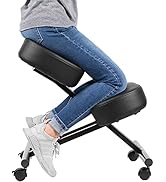 DRAGONN by VIVO Ergonomic Kneeling Chair, Adjustable Stool for Home and Office - Improve Your Pos...
