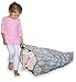 MiniOwls Stuffed Animal Toy Storage Bean Bag Chair Cover – Scandinavian Gray with white Arrows Toy Organizer for Kids (100L/26gal)