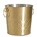 VonShef Gold Champagne Bucket with Carry Handles, 5.3Qt, Brushed Gold Stainless Steel Ice Bucket with Gift Box