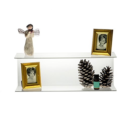 Source one Premium 2 Tier Floating Acrylic Shelf for Bedrooms, Bathrooms, Kitchen & Office Use (24 Inch)