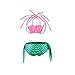 Pettigirl Girls 3 Pcs Mermaid Tail Swimsuit Sets Sea-Maid Swimwear Bikini Bathing Suit 4-7 Years