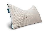 Everpillow by Infinitemoon - Curved Latex - Premium Fully Adjustable Zippered Curved Queen Bed Pillow - 100% Natural Latex Fill - Organic Cotton Cover