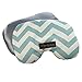 Perfection Collection Migraine Relief Eye Pillow Masks, Flaxseed Filled for Hot and Cold Pain Relief Therapy (Adult, Blue Chevron)