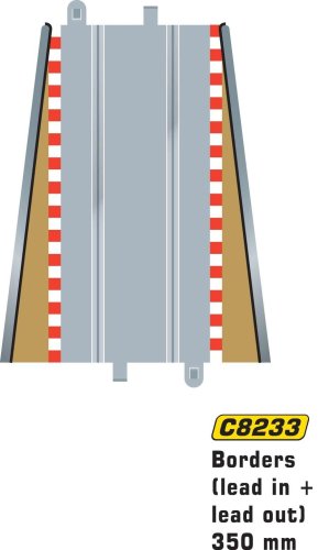 Scalextric C8233 Borders Tan Lead In/Lead Out 13.75 inches