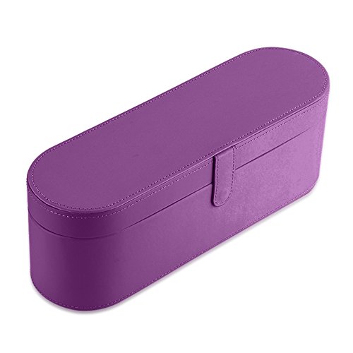 XBERSTAR PU Leather Hard Box Organizer Portable Travel Case Cover Storage Bag for Dyson Supersonic HD01 Hair Dryer (Purple)