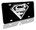 Elektroplate Officially Licensed DC Comics Superman All-Metal Black Decorative Front Plate with 3D Chrome Emblem | Weatherproof Automotive Accessory for Cars, SUVs, Trucks (12
