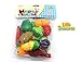 Little Treasures Kitchen Kids Play Cutting Fruits and Vegies Fish and Meat Toy Set, Pretend Food Playset  Fruit Pieces to be Sliced Up with Knife and Cutting Board, Multicolored, 12 Piece