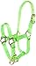 Hamilton Adjustable 3/4-Inch Miniature Nylon Horse Halter, Lime Green