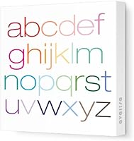 Avalisa Alpha Lienzo decorativo en bastidor para la habitaci&oacute;n del beb&eacute;, arco iris, 71 cm x 71 cm