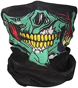 Skull Mask for Raves, Aosmart Skeleton Seamless X Ray Bandana Face Mask for Dust, Motorcycle Riding, Outdoors (Zombie)