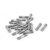 uxcell M5x20mm 304 Stainless Steel Double End Thread Tip Tight Adjustable Push Rod Stud 20pcs