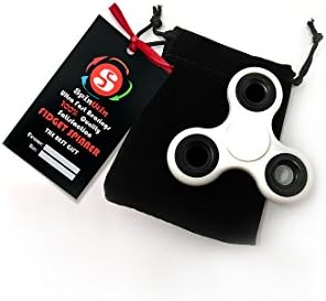Spin Win Finger Spinner White with Case [Not a 3D Figit Spinner] Our Fidget Spinner New Style is The Best Anxiety Relief Toy and Stress Reducer Provides with Amazon Prime Fast Shipping