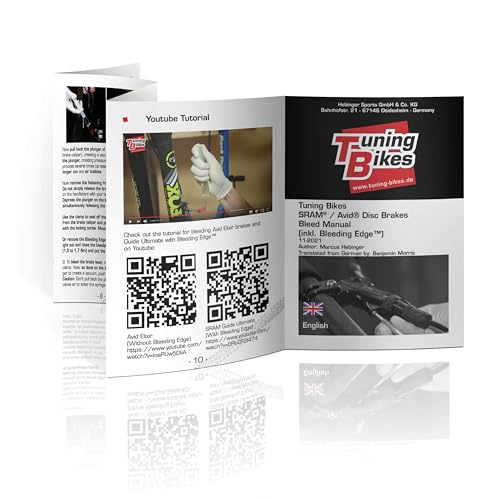 TB Bleeding Kit for SRAM/AVID Disc Brakes (Bleeding Edge Included) - Complete Kit Including DOT 5.1 Brake Fluid, Bleed Block for Brakes Such as Avid Elixir SRAM Code etc.