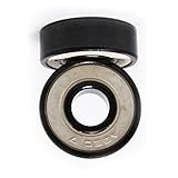 Abec 7 Bearings Rubber Shields White Size 608 (22mm x 7mm, 8mm ID) 100 Pack