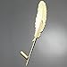 Q&Q Fashion Vintage Gold Tone Feather Leaf Style Lapel Stick Pin Brooch Badge,3.3