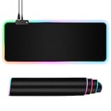 Large Mouse Pad RGB, AURTEC Led Gaming Keyboard Pad