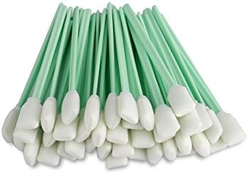 Zetek 5" Long of 50 Pieces Foam Tip Cleaning Swabs Sponge Stick for Inkjet Print Head Optical Lens Gun Cleaning Solvent Resistance
